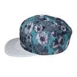 Custom Floral 6 Panels Flat Brim Snapback Cap