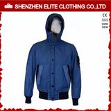 Dark Blue Wholesale Customised Bomber Jacket with Hoody (ELTBJI-39)