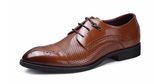 Man Formal Shoe Fashion Lace up Brown Leather Men Shoes
