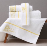 Customized Jacquard or Embroidered 32s/2 Plain Dyed Hotel Bath Towel