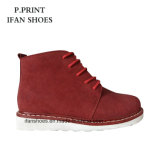 Red Color Men Shoes Cow Suede Leather 2018