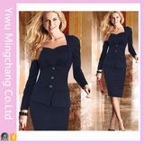 Plus Size Women Autumn Business Casual Office Dress