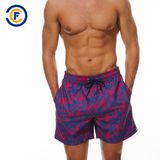 Oeko-Tex Full Waist Polyester Patterned Men Board Short Swimwear