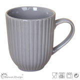 12oz Embossed Classical Simple Milk Ceramic Mug