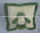 Plush Square Frog Cushion with Soft Material