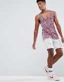 Extreme Racer Back Vest with All Over Leopard Print