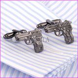 Fashion Black Gun Plating Pistol Copper Cufflinks