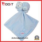 Super Soft Plush Blue Blanket Baby Educational Comfort Towel Toy