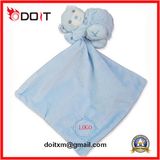 Super Soft Plush Blue Blanket Baby Educational Comfort Towel Toy