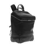 OEM High End Black Full Grain Leather Laptop Bag School Backpack Bag