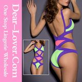 Super Sexy Purple Bandage Cutout Monokini