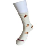 Half Cushion Cotton Fashion Logo Sport Pizza Socks (JMCC04)