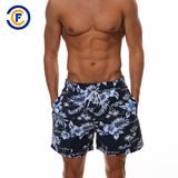 Oeko-Tex Full Waist Polyester Patterned Men Board Short Swimwear