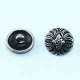 Flower Pattern Zinc Alloy Metal Shank Button for Jacket