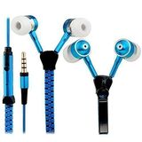 Bulit-in Microphone Noise Cancelling Metal Plug Handfree Stereo in-Ear Zipper Earphone