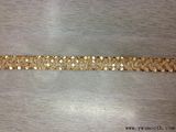 Gold Chain Lace Trimming Pearl Rhinestone Round Beaded Garment Accessories