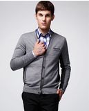 100%Wool ODM V-Neck Man Sweater Cardigan