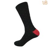 Men's Dots Breathable Comb Cotton Quality Happy Sockv