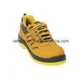 Top Layer Nubuck and Yellow Lining Safety Shoes (HQ08003)