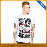 Men's Fashionable Logo Printing Round Neck Short Sleeves T Shirt