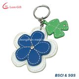 Beautiful Flower Wholesale Cheap Leather Key Ring