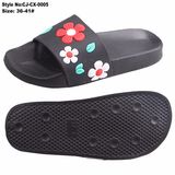 Fancy Custom Upper Printed EVA Sole Ladies Beach Slide Slippers