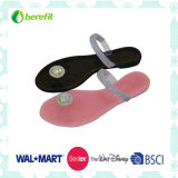 Lady's PVC Slippers, with Bright Bead Decoration