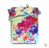 Elegant Flower Printing High Quality 3D Bedsheet (T33)