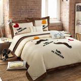 Embroidered Microfiber Bedding Sets Comfortable Soft Not Fade Styles