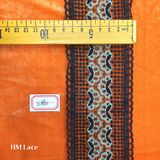 8cm Sexy Black Fishnet Water Soluble Lace for Shirt, Evening Dress or Textile Accessories Hme880