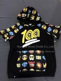 Children's Cartoon Printing T-Shirt with Hood