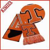 100% Acrylic Woven Jacquard Football Warm Scarf (kimtex-354)