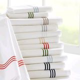 Quality Cotton Hotel Bedding Set White Embroidery Bed Sheets Set