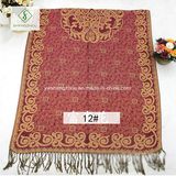 National Style Spun Gold Jacquard Shawl Lady Fashion Scarf