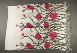 Flower Printed Machine Flat Bed Printed Acrylic Shawl (ABF22004012)