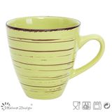 Antiqute Green with Brush Ceramic Mug