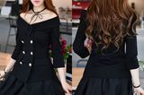 Sexy Ladies Jacket with Small Lapel Slim Jacket