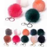 Novelty Women Handbag Purse Pendant Sex Girls Pompom Flurry Keyring