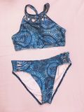 New Vintage Printing Swimsuit Set Sexy Lady Bikini Fashion Swimwear