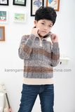 1/4 Zipper Striped Patterned Turtleneck Children Jumper