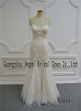 Whole Price Beading Lace Champagne Custom Made Bridal Dress
