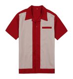 2017hot Sale Design 60s Clothing Turn-Down Collar Casual Bowling Shirts