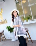 Fashion Thin Polyester Printed Large Beach Scarf (HMW01)