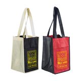 Custom Shopping 4 Bottle Non Woven Wine Bag Tote Bag