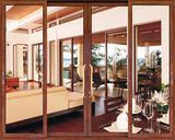 Wood Color Aluminium Balcony Sliding Bi Folding Door