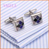 VAGULA Silver Plated Paint Shirt Cuff Men's Cufflink