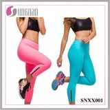 Comfortable Stretch Zipper Sport Fluorescent Leggings