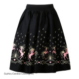 Women A-Line Pleated Vintage Dance Swing One Size Pony Print Skirts