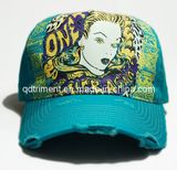 Grinding Washed Distress Print Sport Baseball Cap (TRB066)