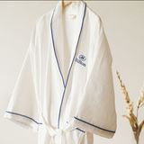 White Waffle Hotel Bathrobe with Embroidery Logo